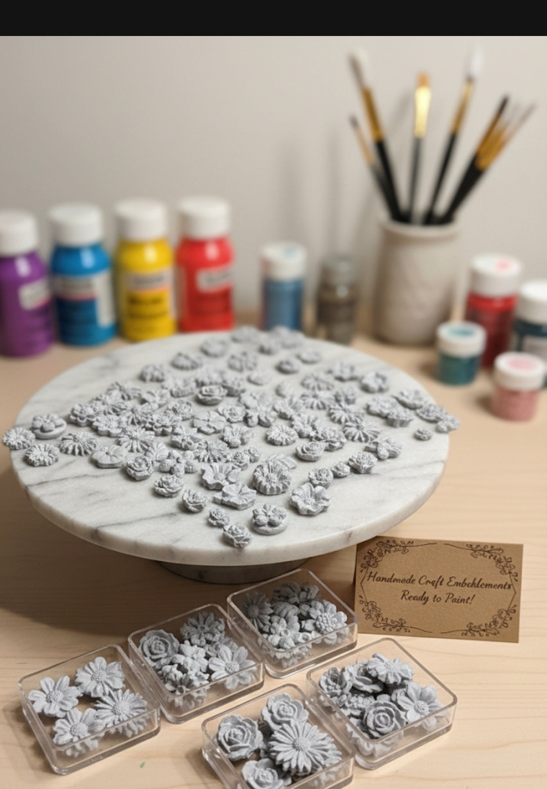 Bulk Clay Flowers - Unpainted & Glazed for Crafters