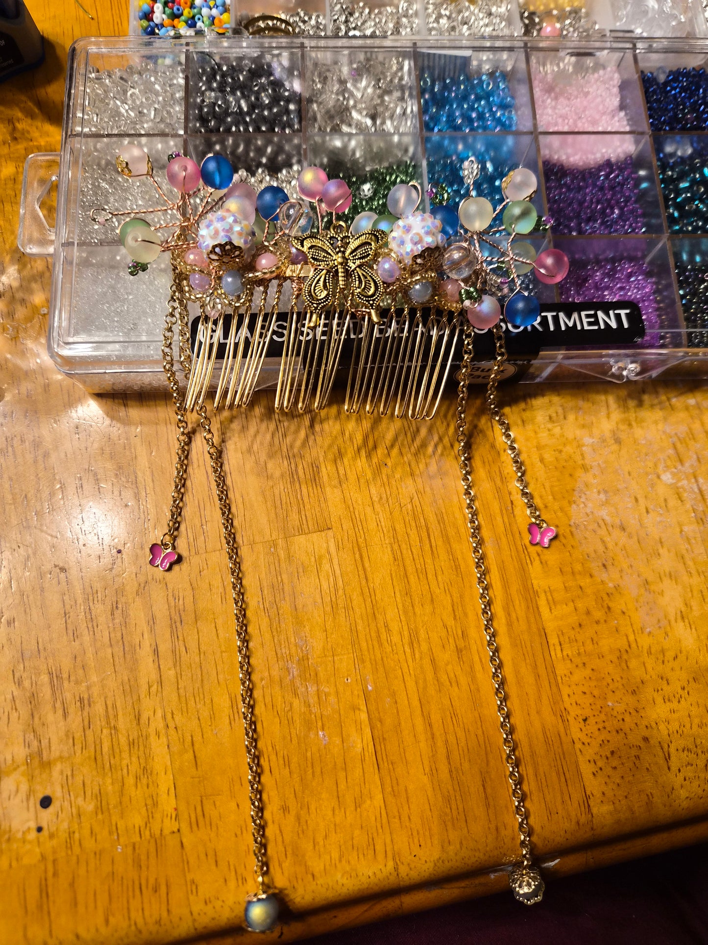 The Fluttering Fae Hair Comb: Butterfly Cascade