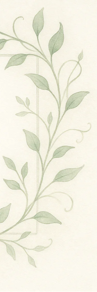 Soft vines along the edge of my text box